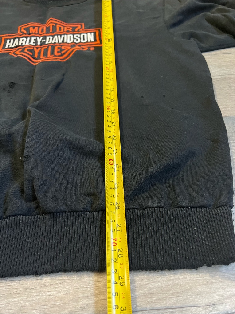 Vintage Harley-Davidson Montreal Crewneck Sweatshirt Distressed Thrashed XL - Picture 9 of 9